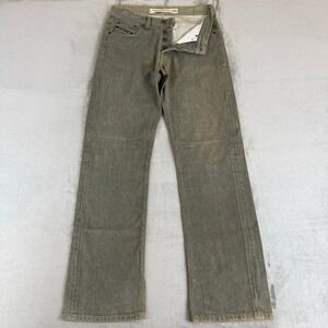 Diesel Kulter Straight Jeans Mens 32x34 Gray Denim Distressed Button Fly Italy